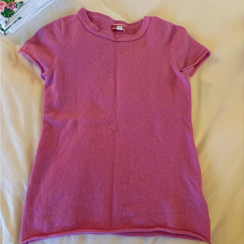 Jcrew 100% cashmere short sleeve shirt